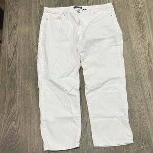 Bandolino Womens Karyn Boyfriend Jeans Denim Mid Rise Light Wash White Size 12
